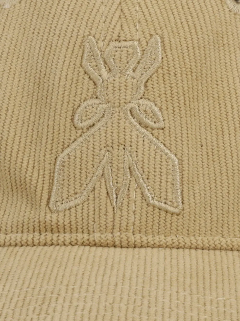 Patrizia Pepe Fly ribfluwelen honkbalpet Beige