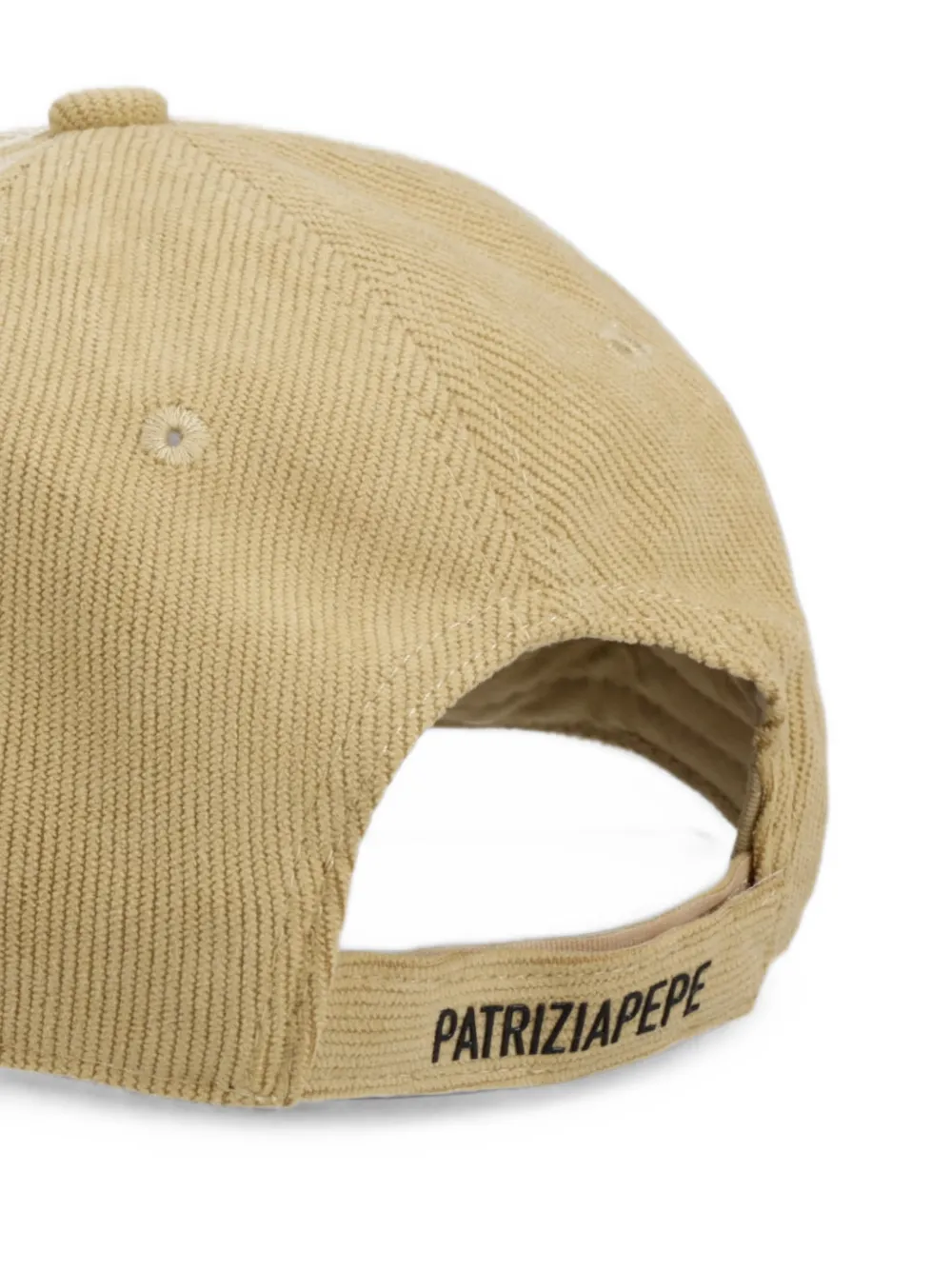 Patrizia Pepe Fly ribfluwelen honkbalpet Beige