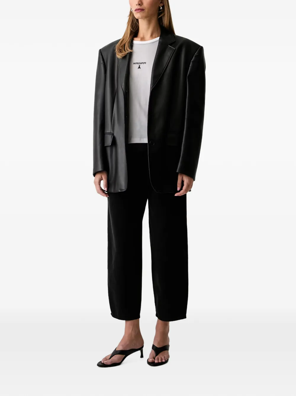 Patrizia Pepe logo-print T-shirt Grijs