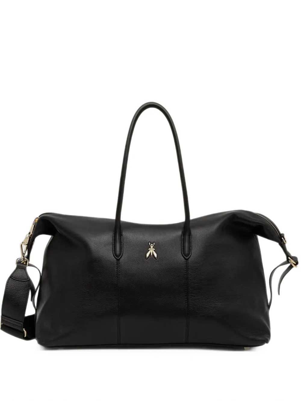 Patrizia Pepe logo-plaque leather tote bag - Schwarz
