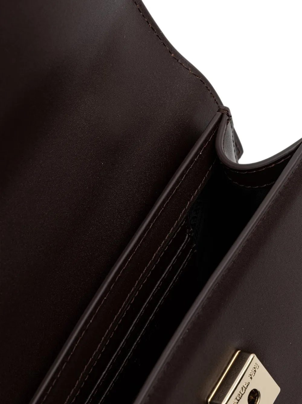 Patrizia Pepe Fly Bamby logo-plaque shoulder mini bag Bruin