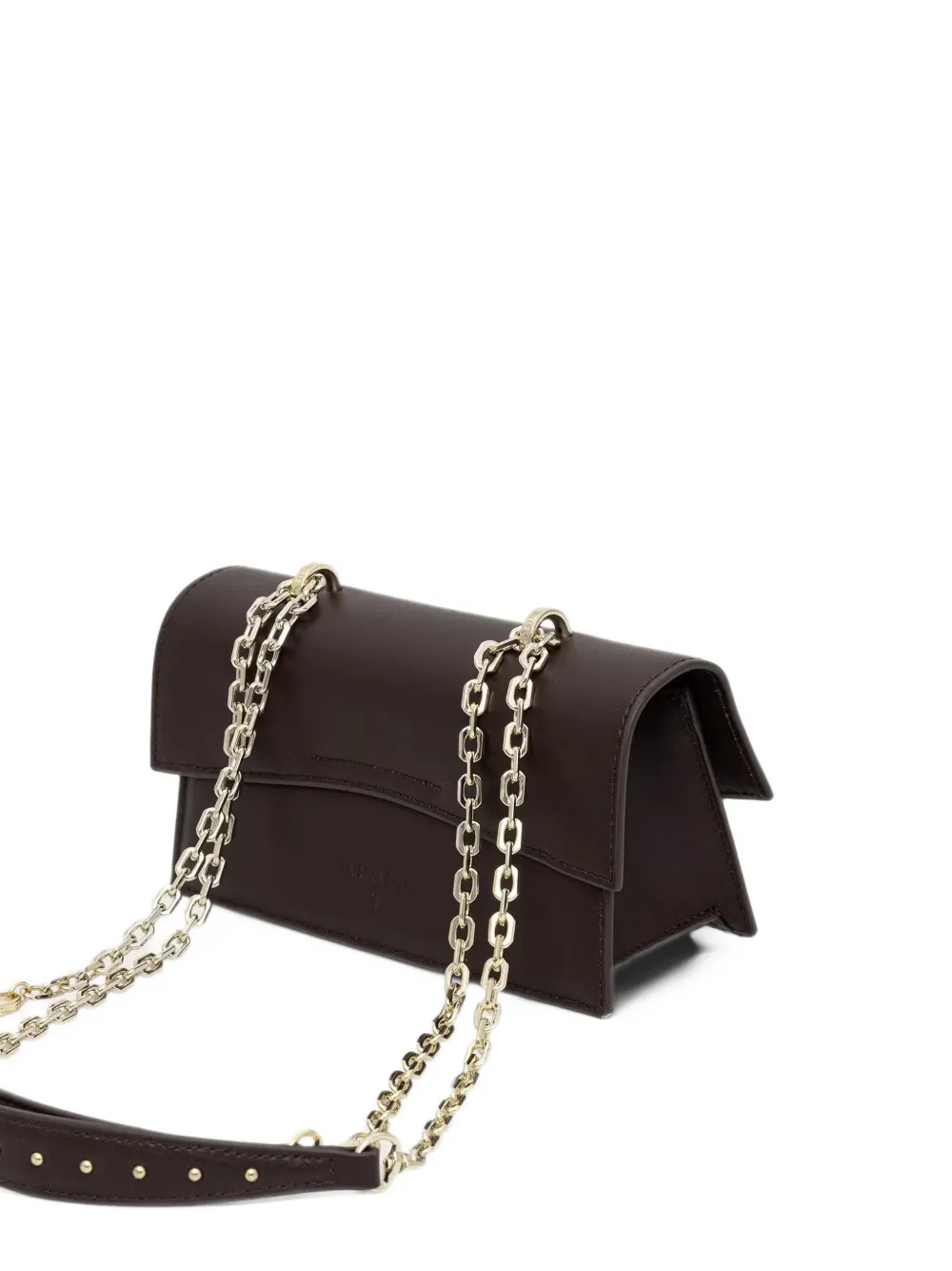 Patrizia Pepe Fly Bamby logo-plaque shoulder mini bag Bruin