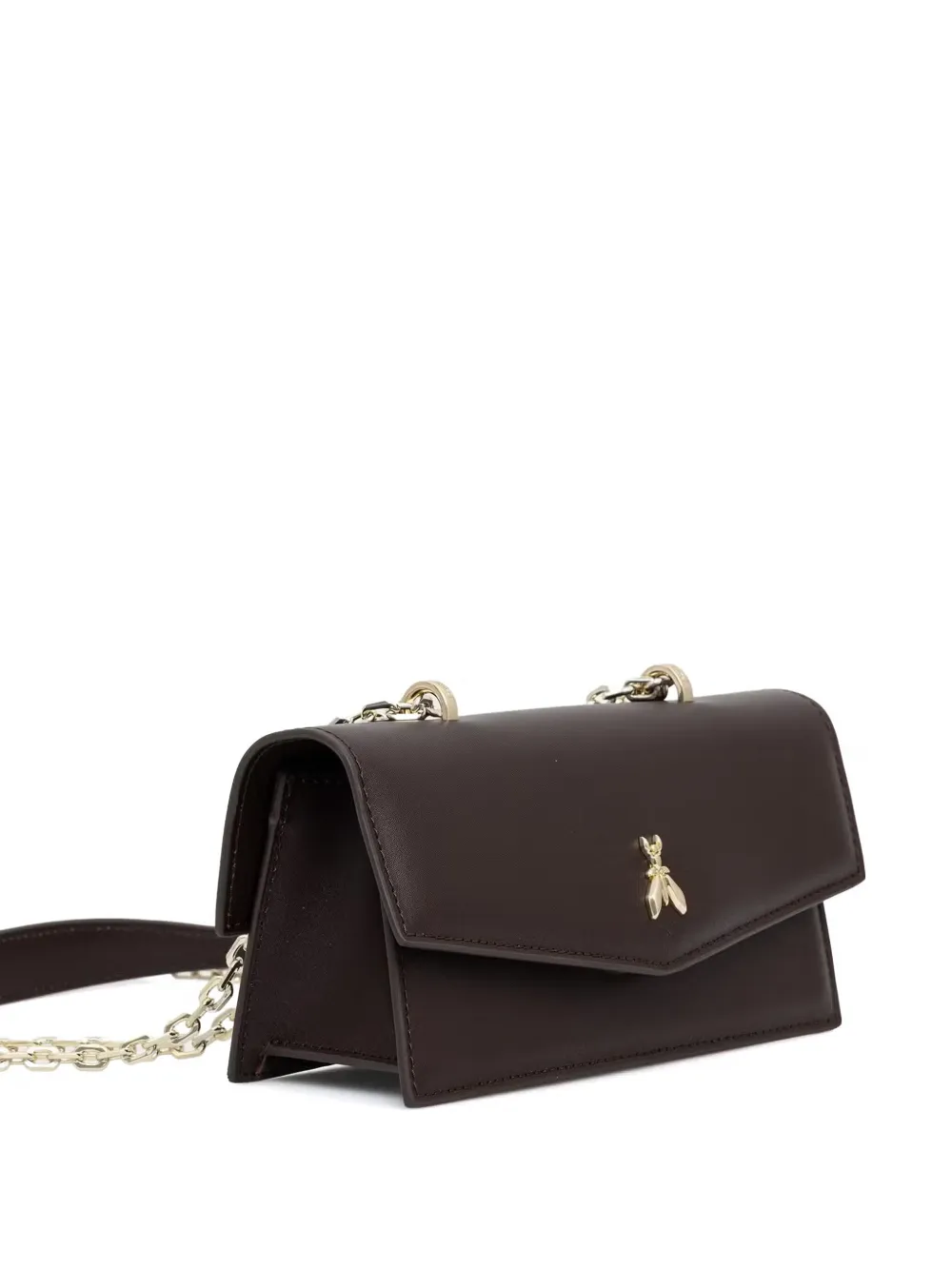Patrizia Pepe Fly Bamby logo-plaque shoulder mini bag Bruin