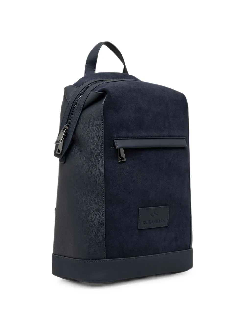 Paul & Shark Firenze leren rugzak met suède vlakken Blauw