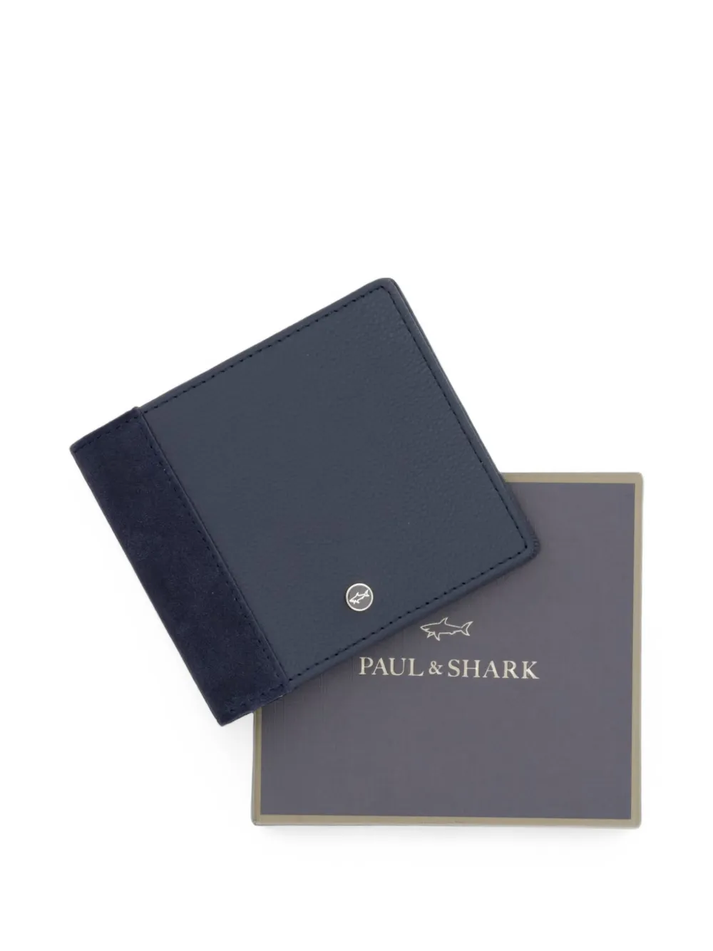 Paul & Shark Portemonnee met suède vlakken Blauw