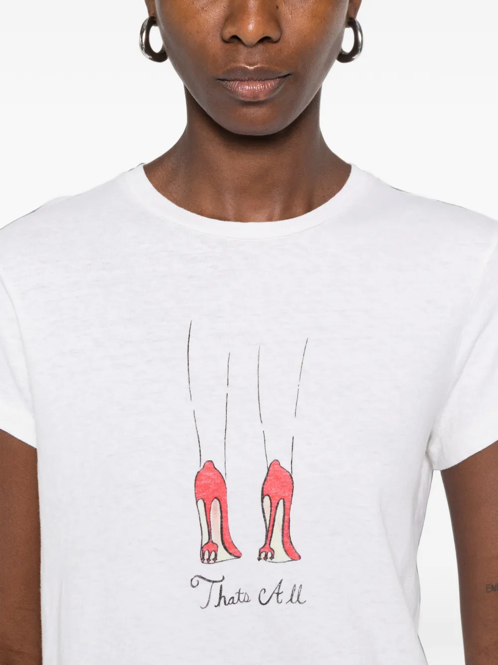 RE DONE T-shirt met grafische print Wit
