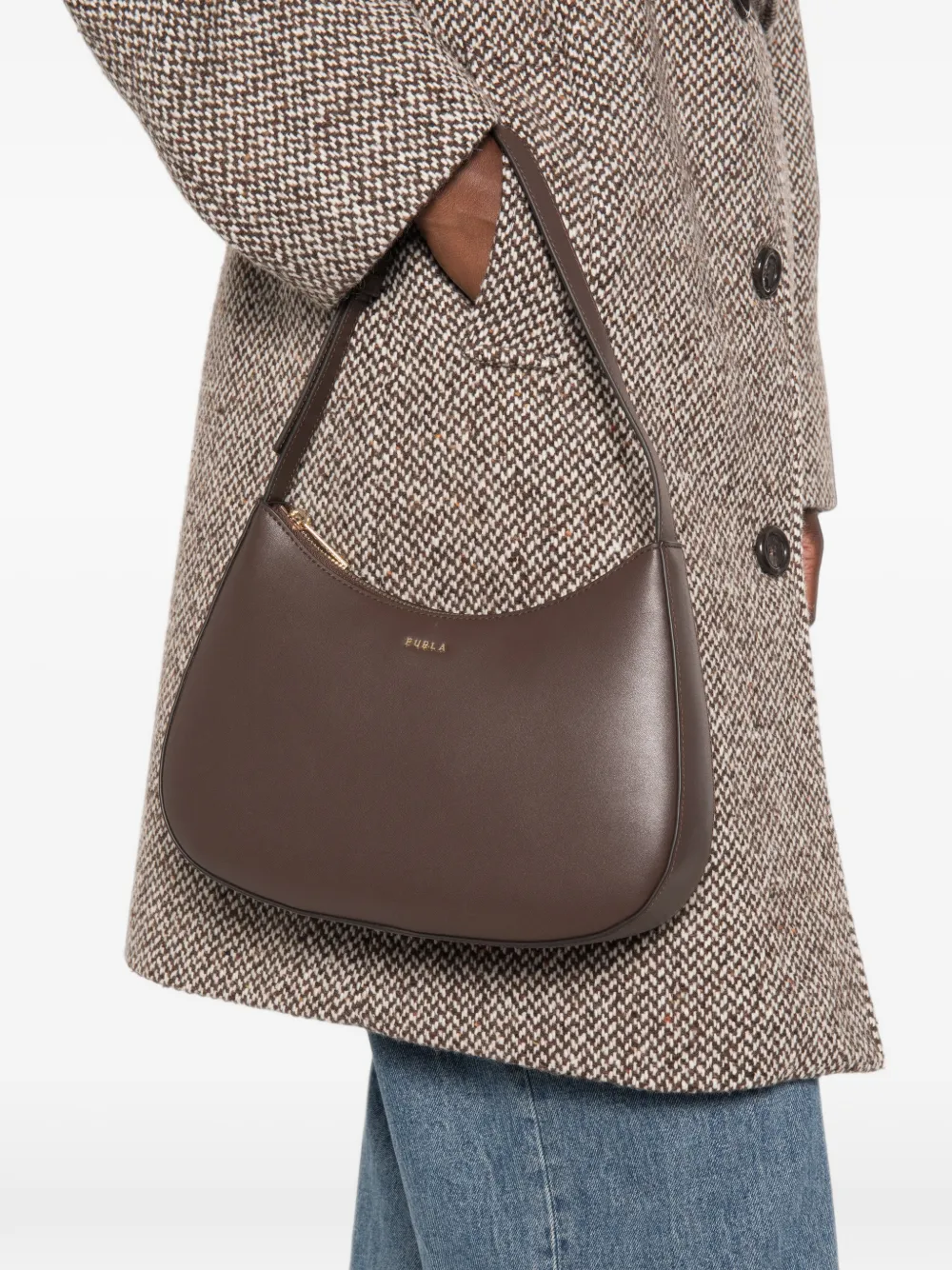 Furla Leren schoudertas Bruin