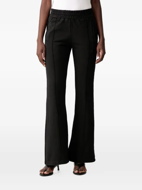 PINKO pantalones acampanados de algodón con logo bordado