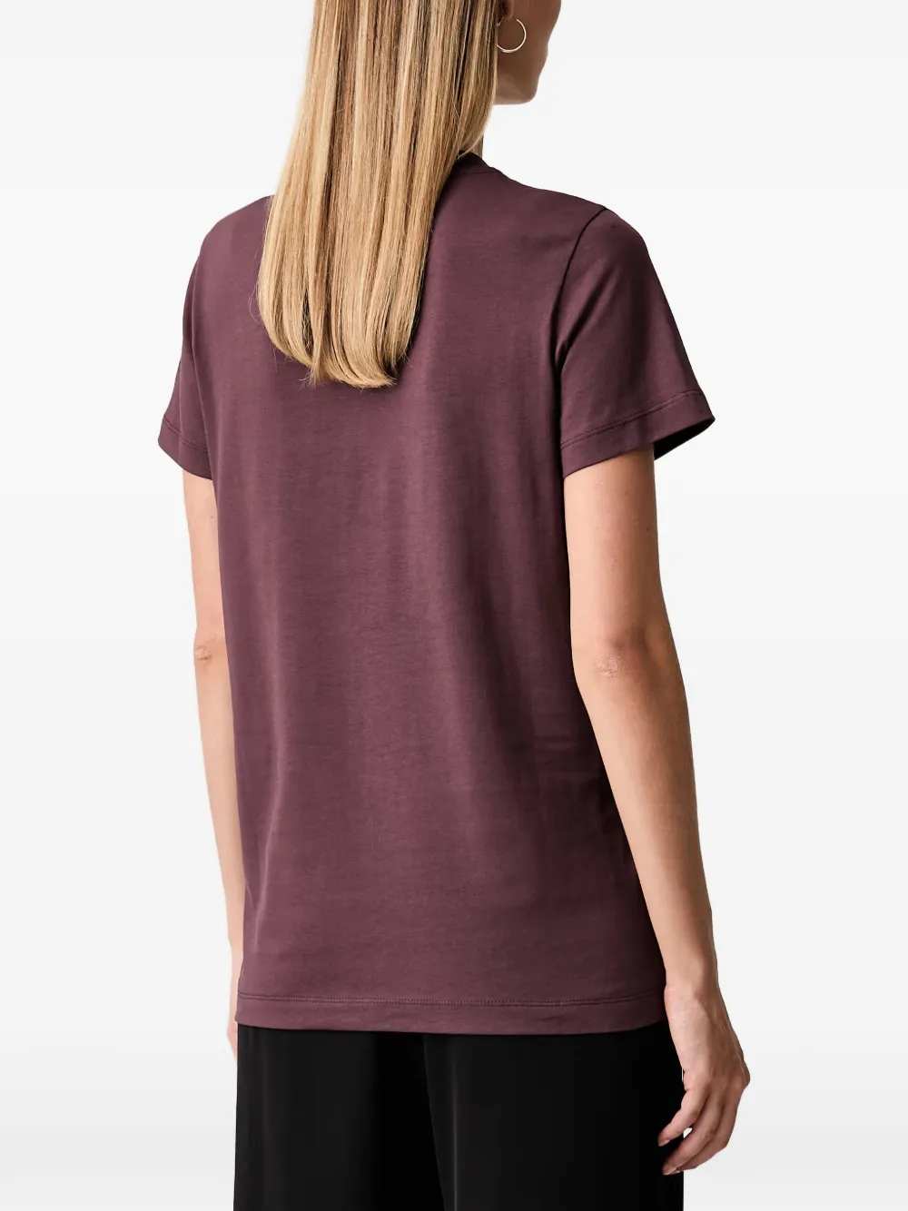 PINKO Katoenen T-shirt met geborduurd logo Rood