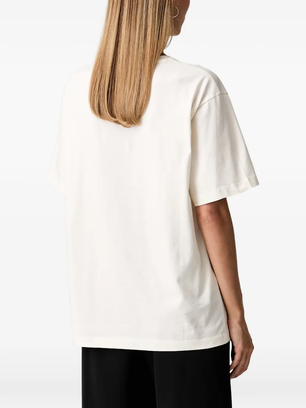 PINKO Katoenen T-shirt met logoprint Beige