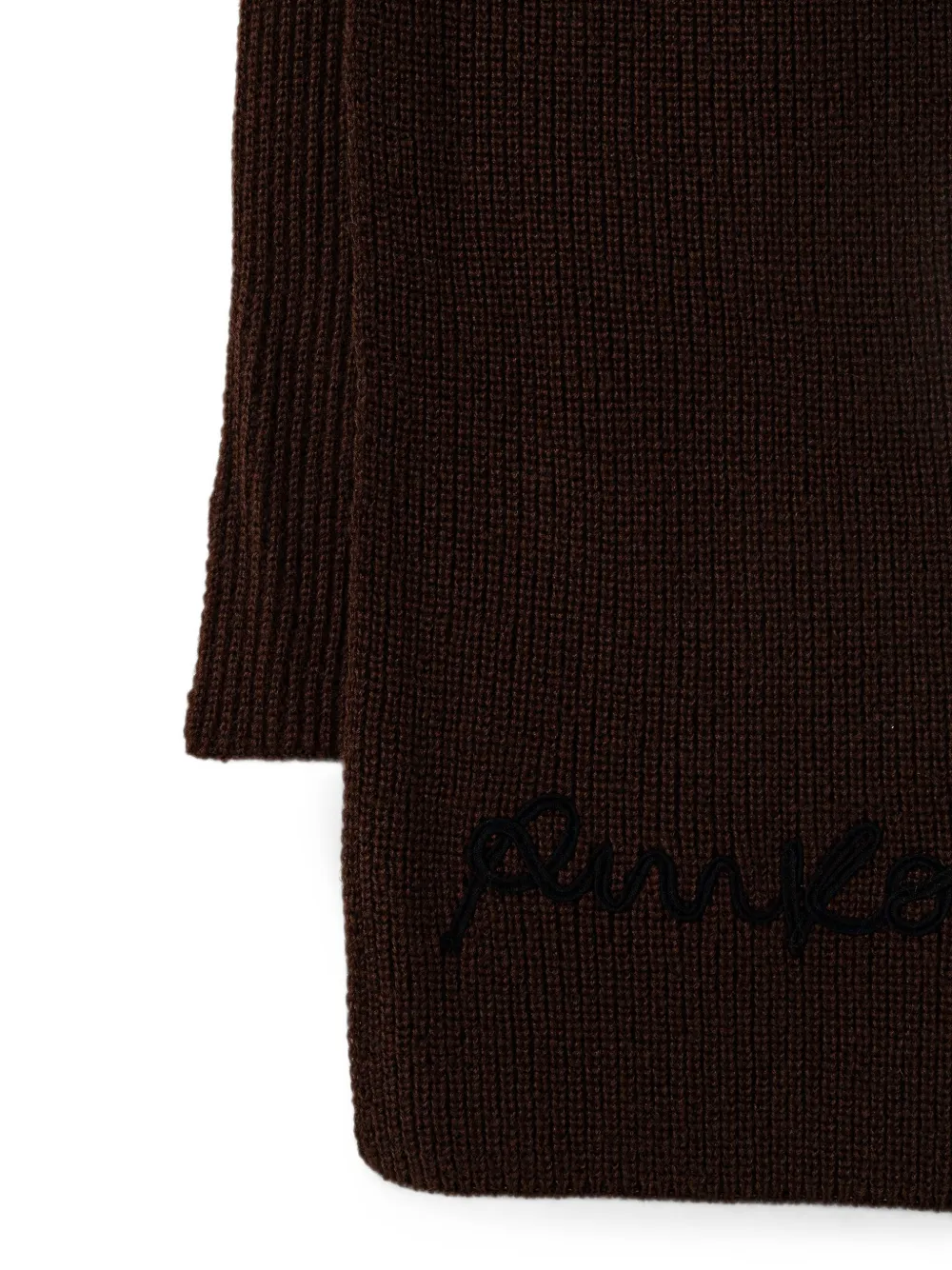 PINKO Sjaal met geborduurd logo Bruin