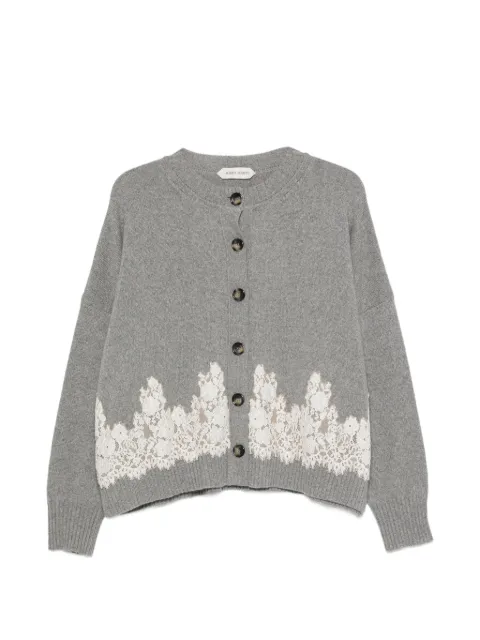 Alberta Ferretti lace-trim cardigan