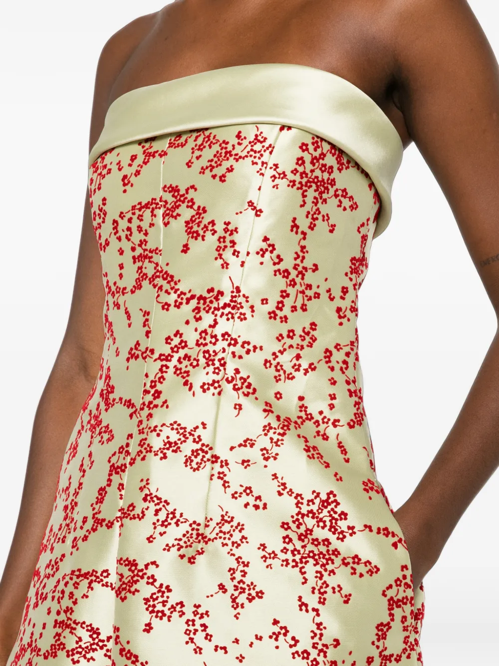 Alberta Ferretti Midi-jurk met bloemenprint Groen