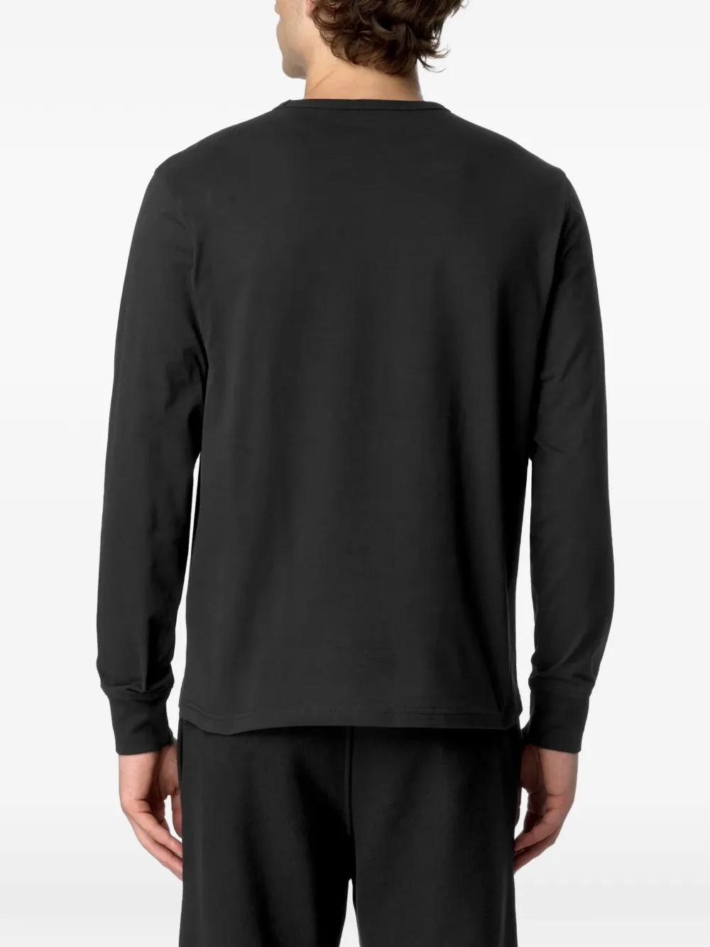 K-Way Elmer T-shirt met lange mouwen en logopatch Zwart