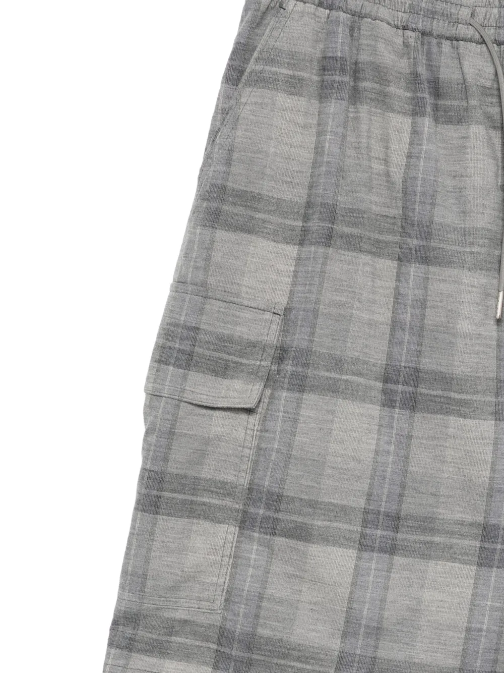 Juun.J Geruite shorts Grijs