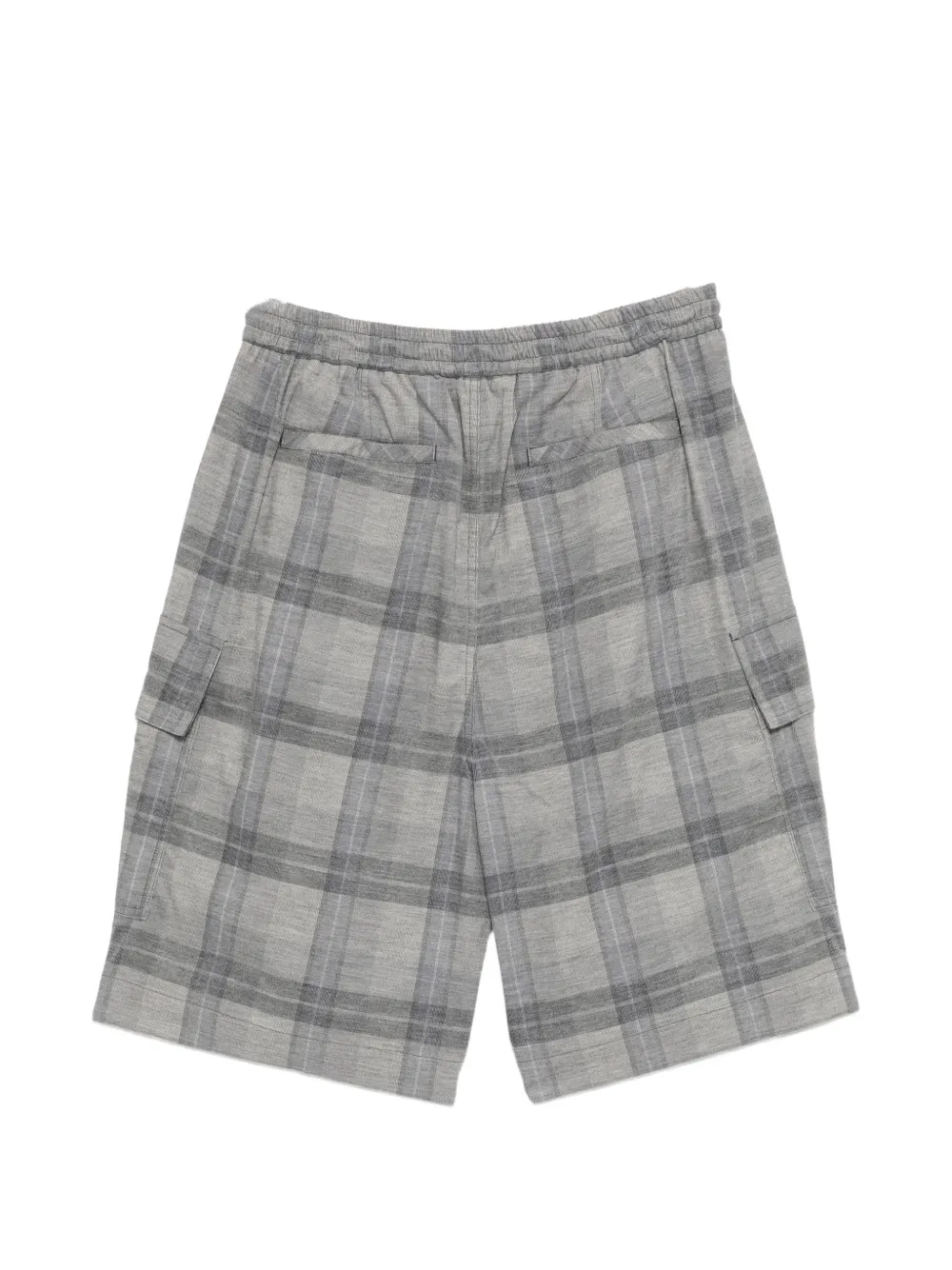 Juun.J Geruite shorts Grijs