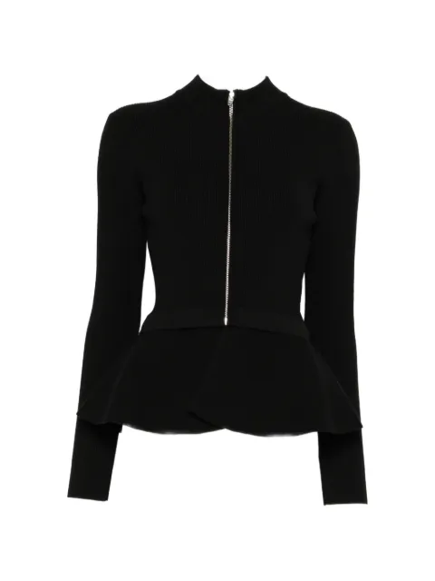 Juun.J ribbed peplum cardigan