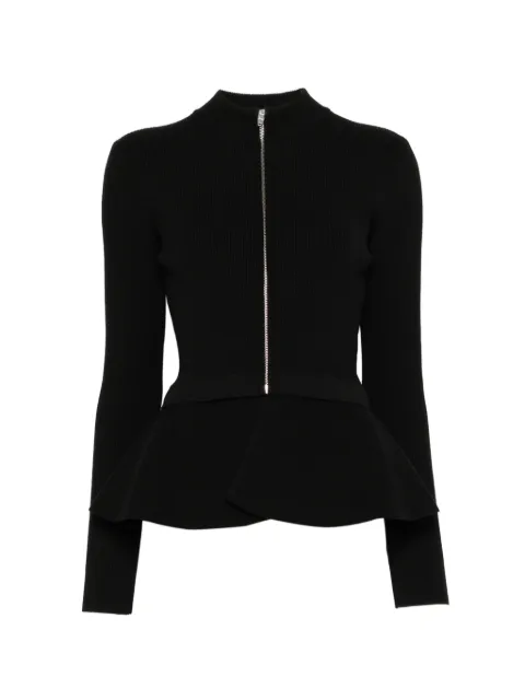Juun.J ribbed peplum cardigan