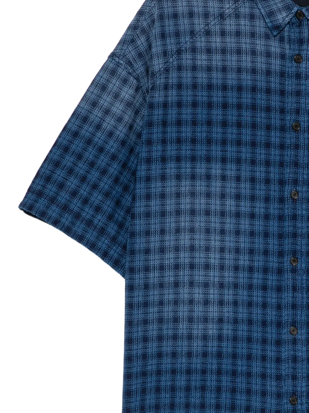Juun.J Geruit overhemd Blauw