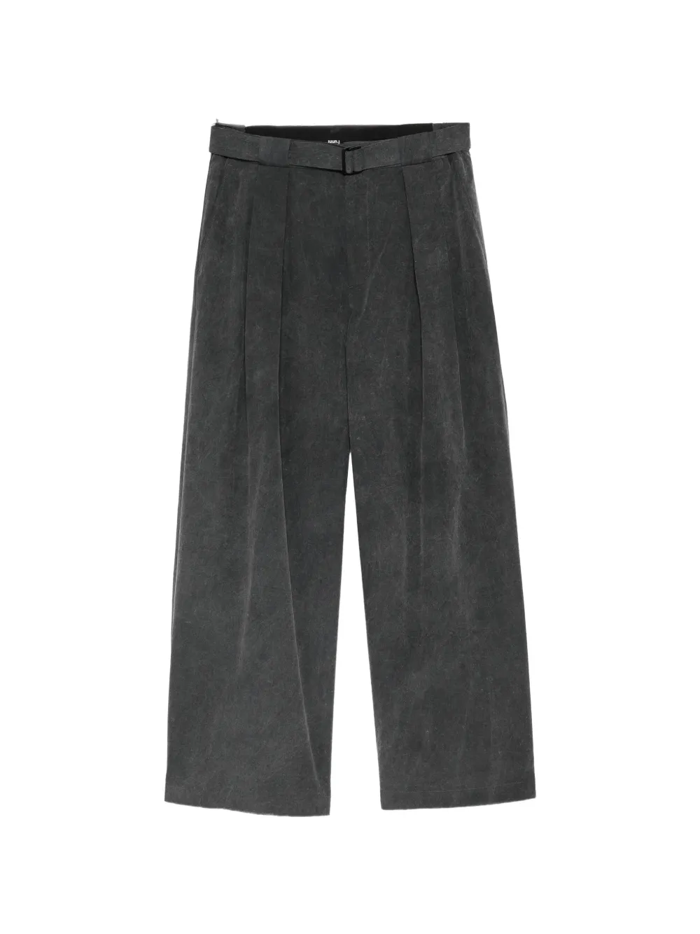 Juunj Pleated Belted Trousers In Grey