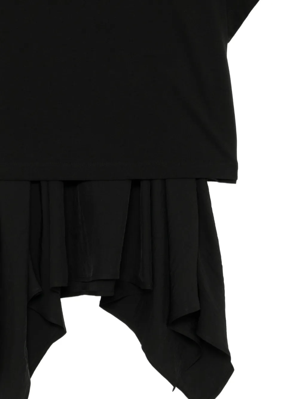 Juun.J layered asymmetric T-shirt Zwart