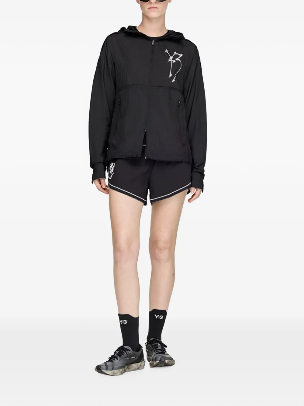 Y-3 Chito hardloopjack met grafische print Zwart