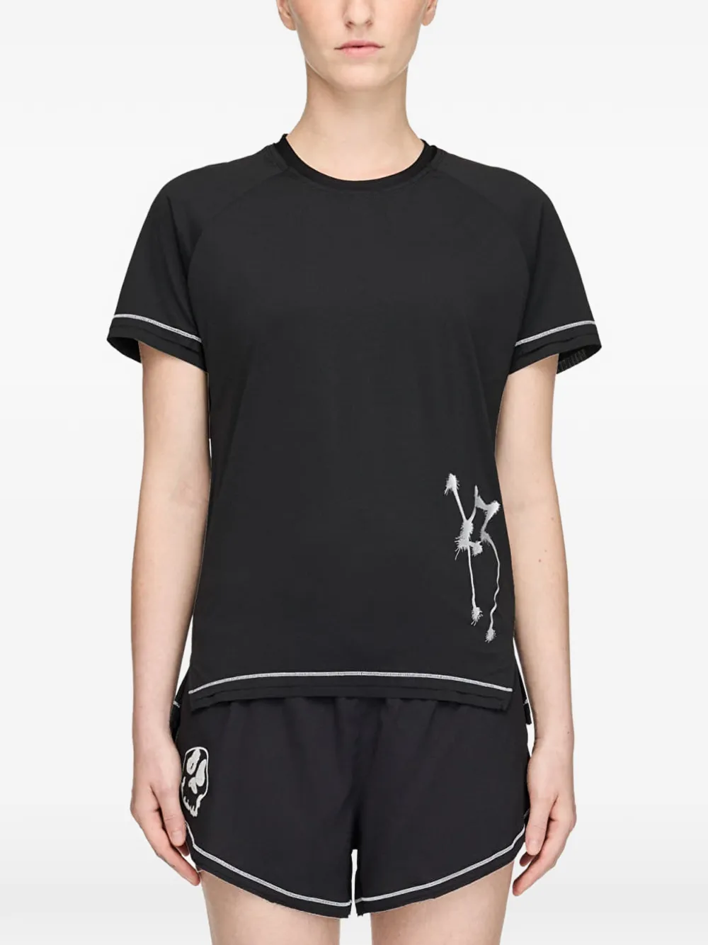 Y-3 Chito T-shirt met korte mouwen en grafische print Zwart