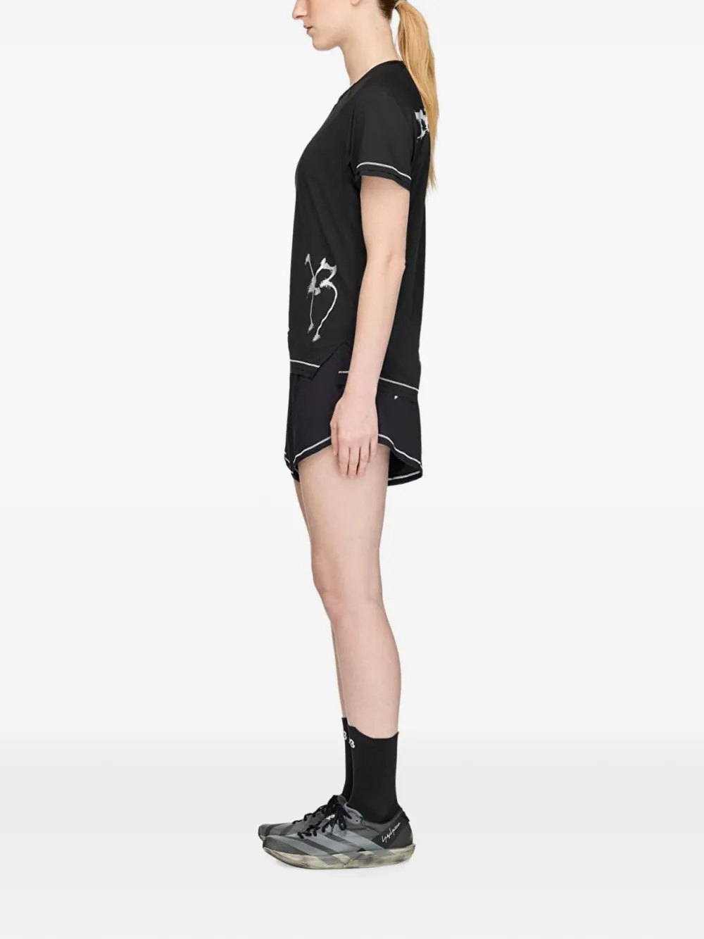 Y-3 Chito T-shirt met korte mouwen en grafische print Zwart