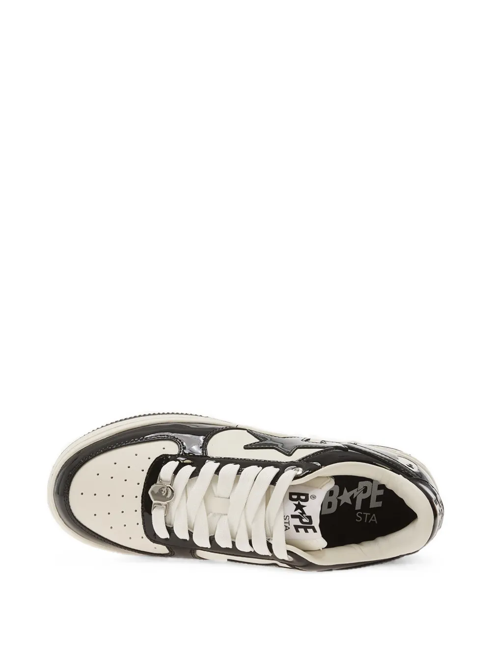A BATHING APE Sta #1 leather sneakers Zwart