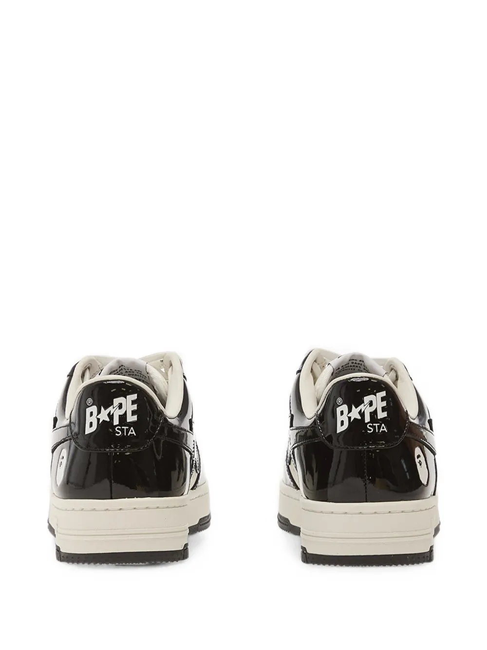 A BATHING APE Sta #1 leather sneakers Zwart