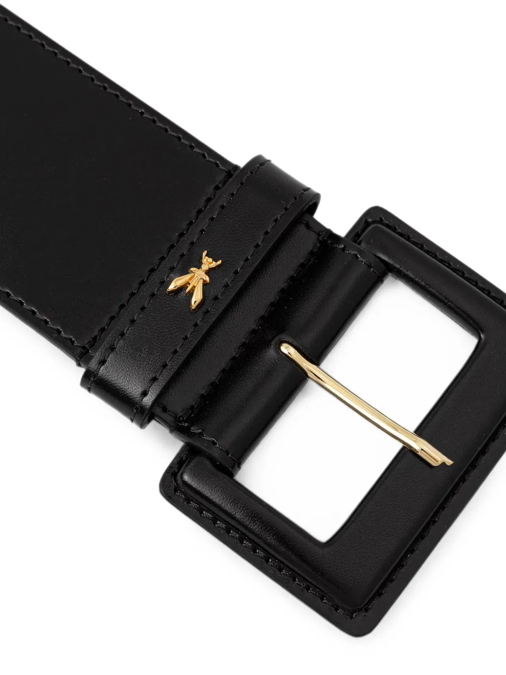 Patrizia Pepe Fly plaque wide belt Zwart