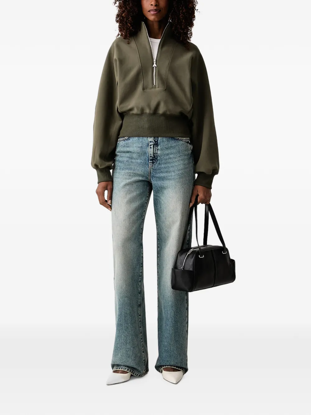 Patrizia Pepe Straight jeans met acid wassing Blauw