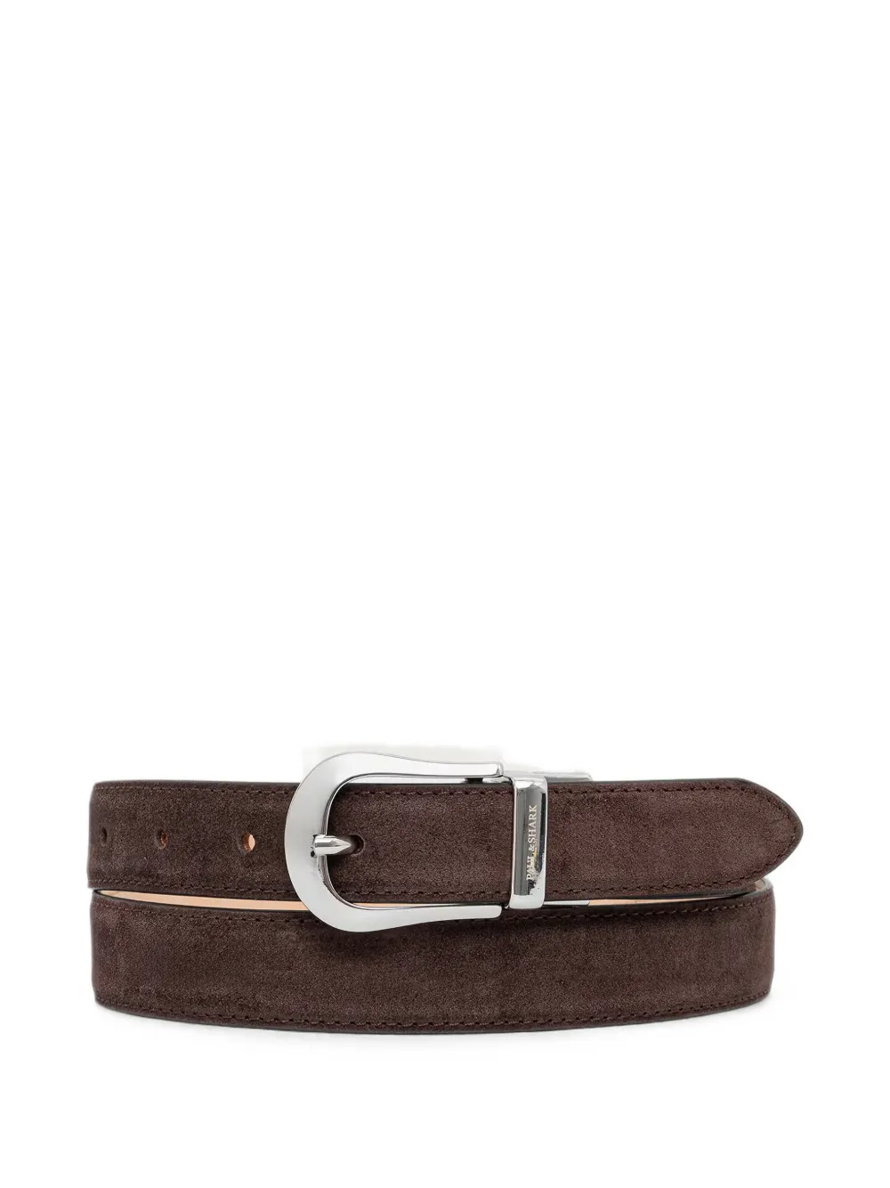 Paul & Shark Suede-finish Buckle-fastening Belt In Brown