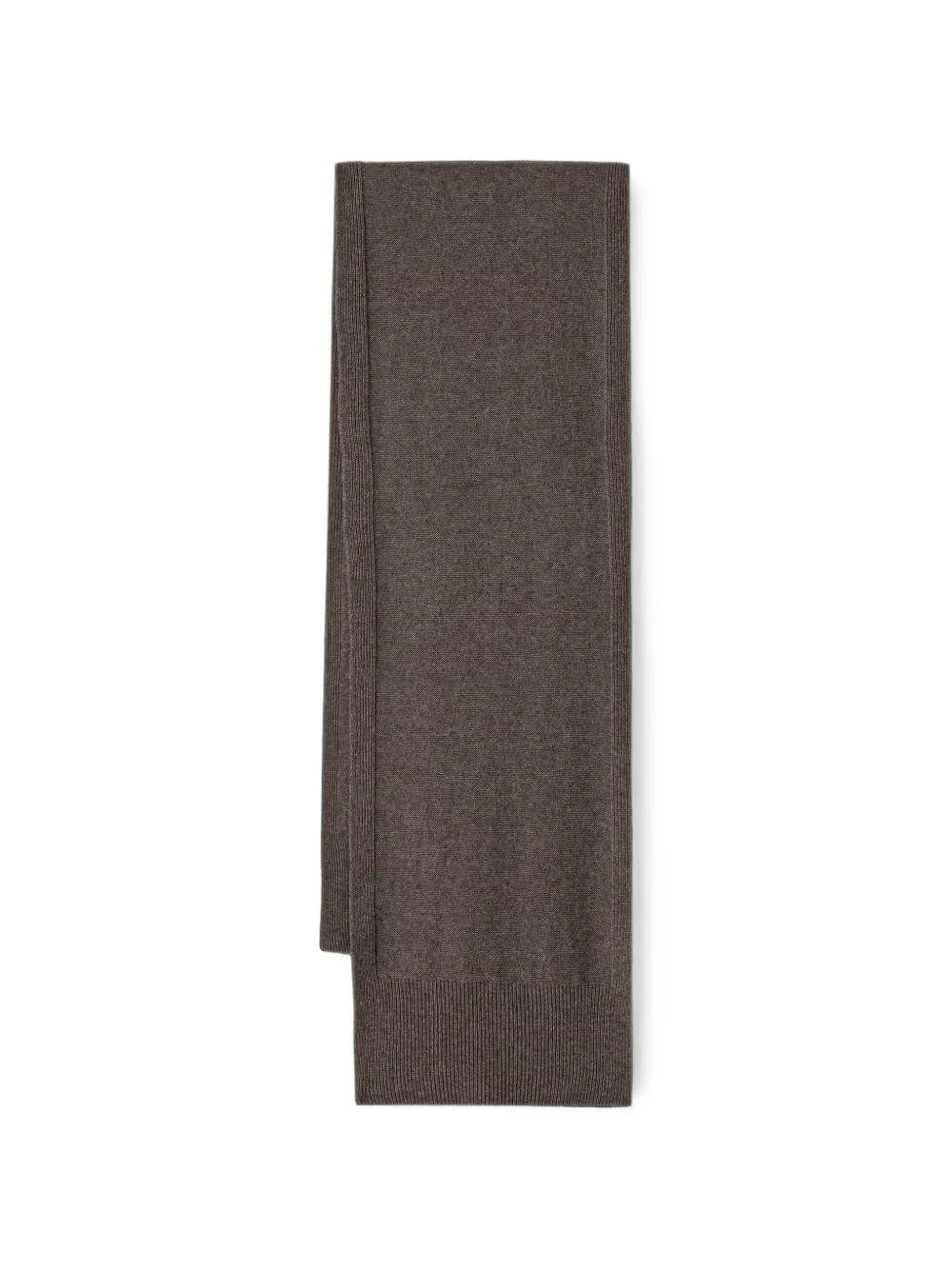 Paul & Shark Ribbed-trim Knitted Scarf In Brown