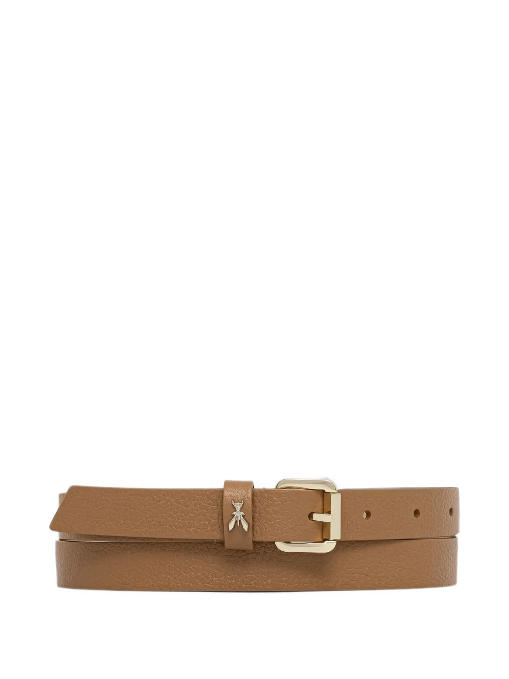 Patrizia Pepe Fly pebbled leather belt - Marrone