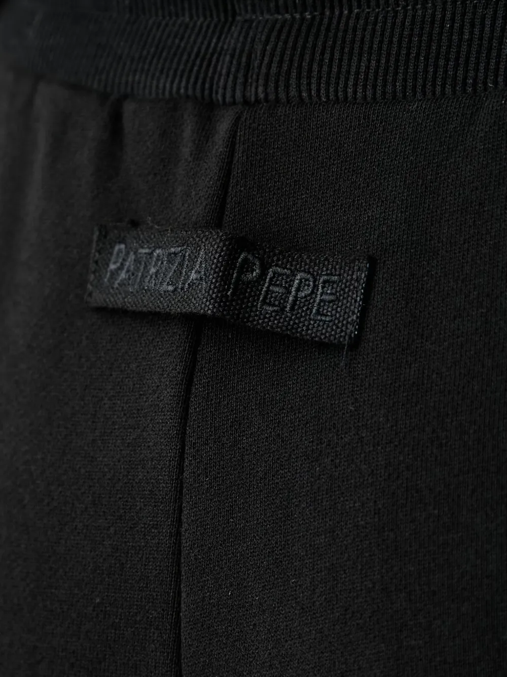 Patrizia Pepe Trainingsbroek met trekkoordtaille en logopatch Zwart