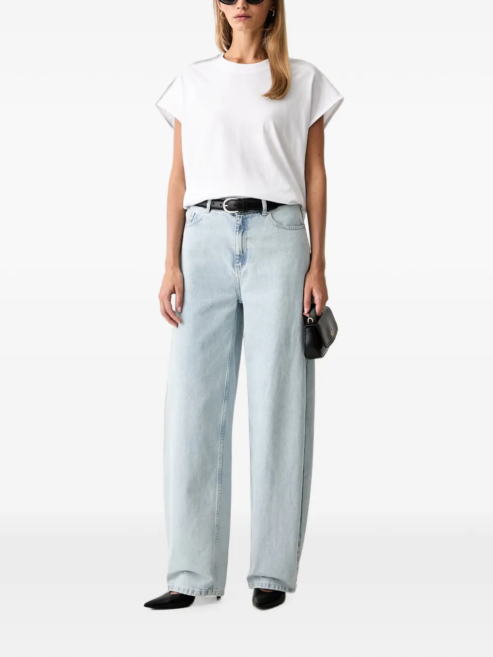 Patrizia Pepe T-shirt met Fly-logo Wit