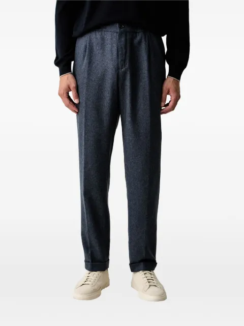 Paul & Shark pleated turn-up straight-leg trousers