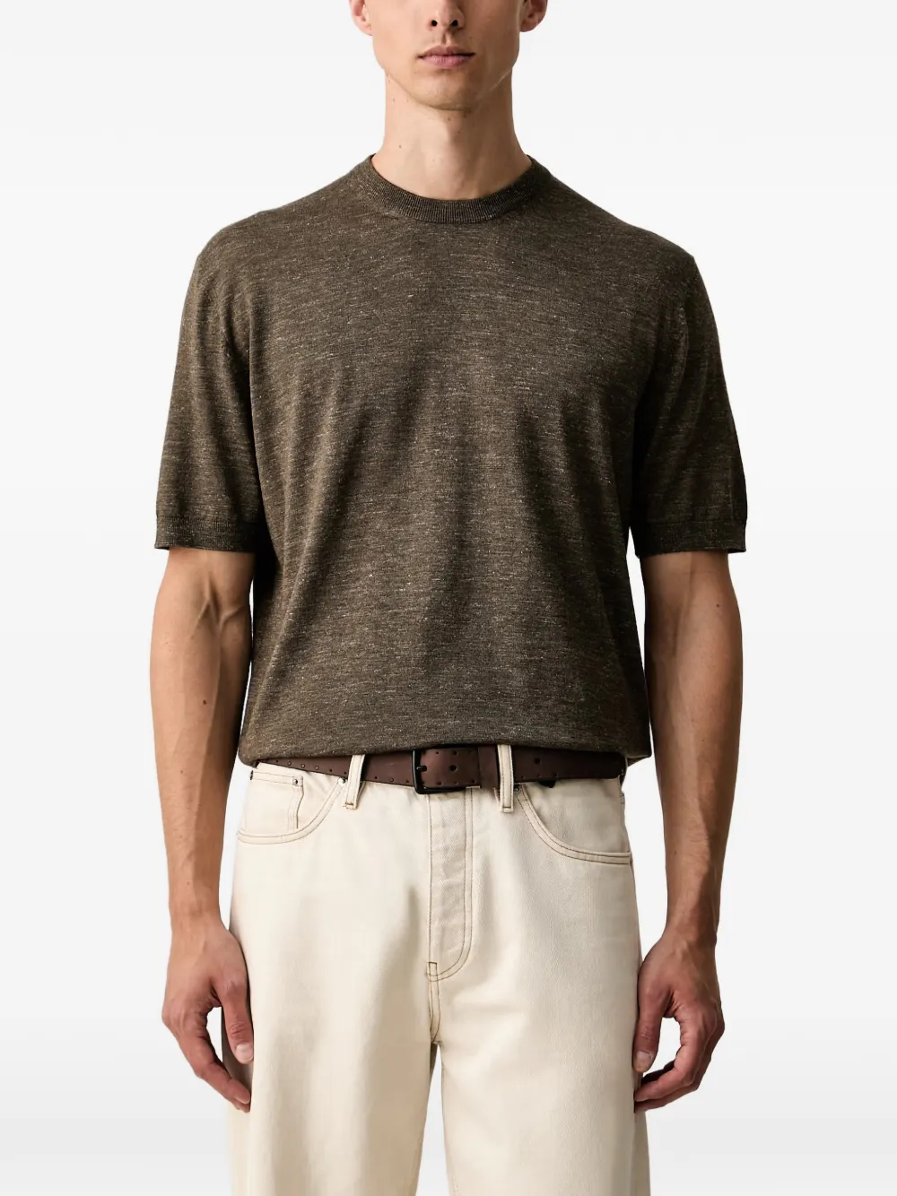 Paul & Shark fine-knit T-shirt - Marrone