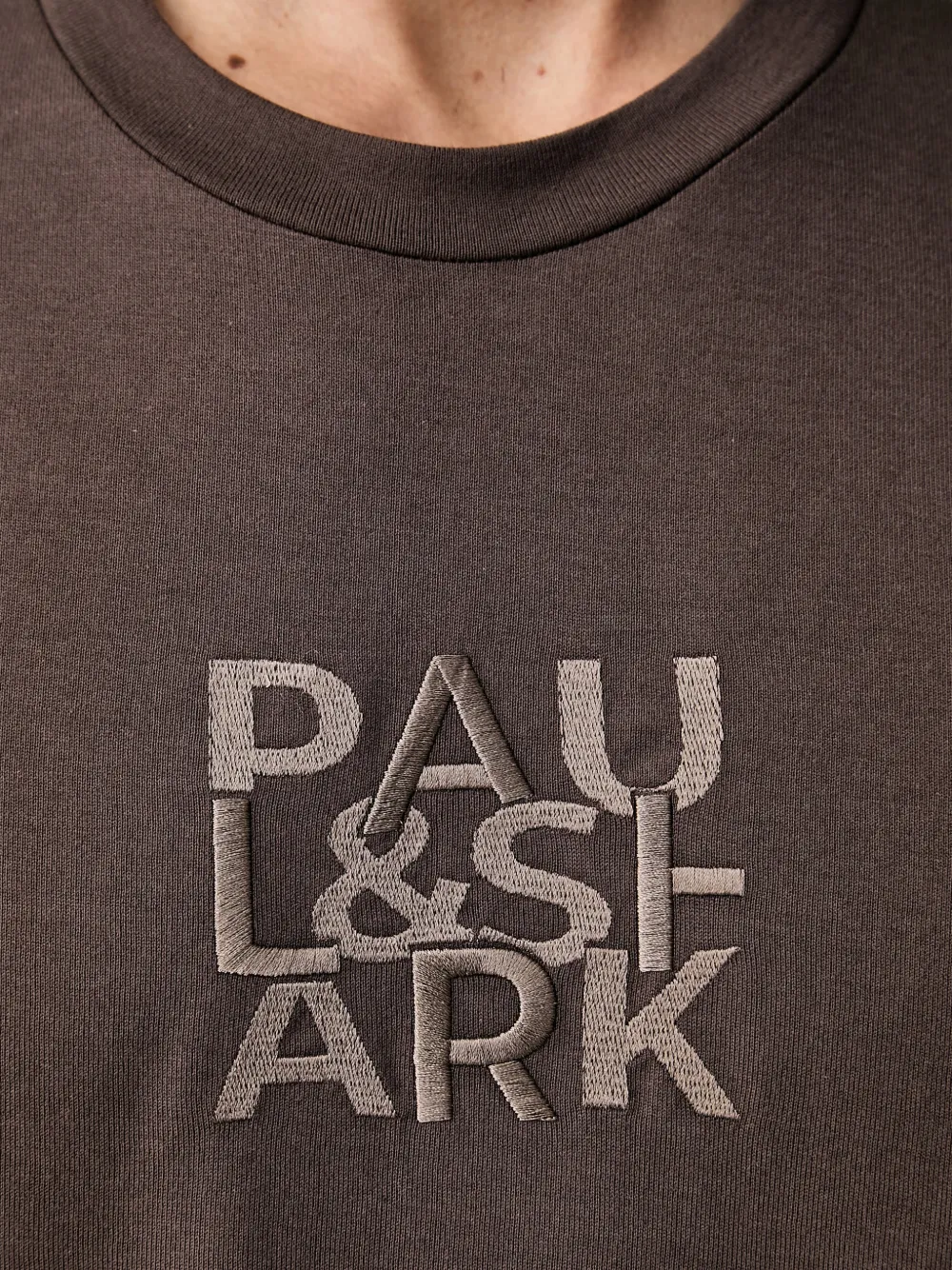 Paul & Shark T-shirt met geborduurd logo Bruin
