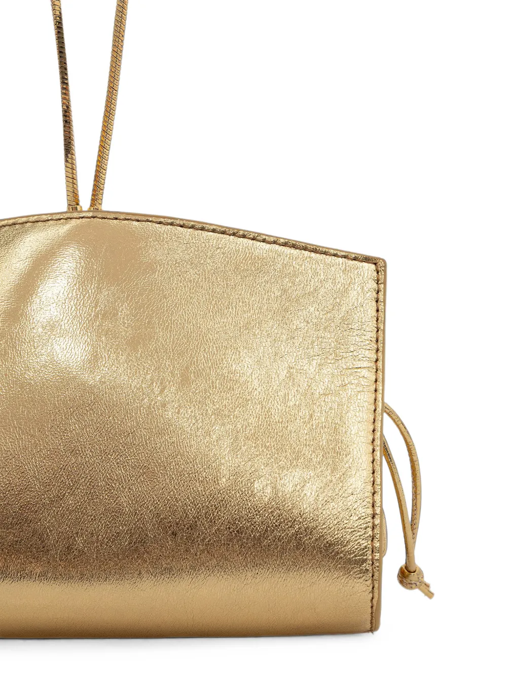 Patrizia Pepe Fly metallic leren mini-tas Goud