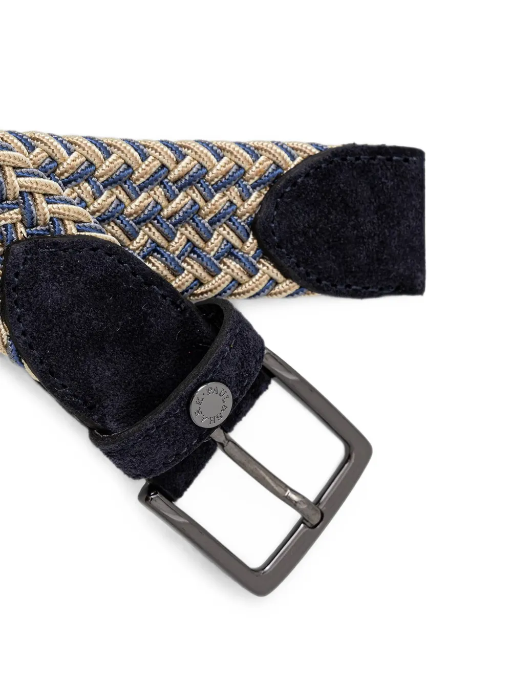 Paul & Shark Gevlochten riem met suède afwerking Beige