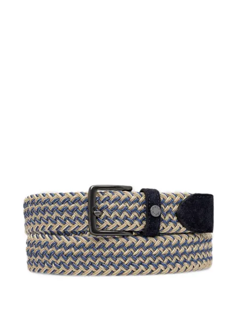 Paul & Shark braided suede-trim belt