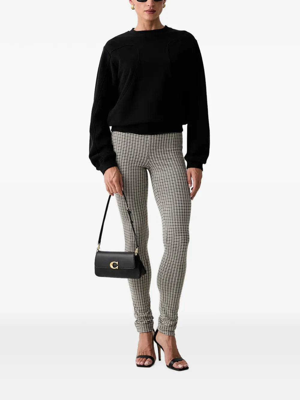 Patrizia Pepe Sweater met logopatch Zwart
