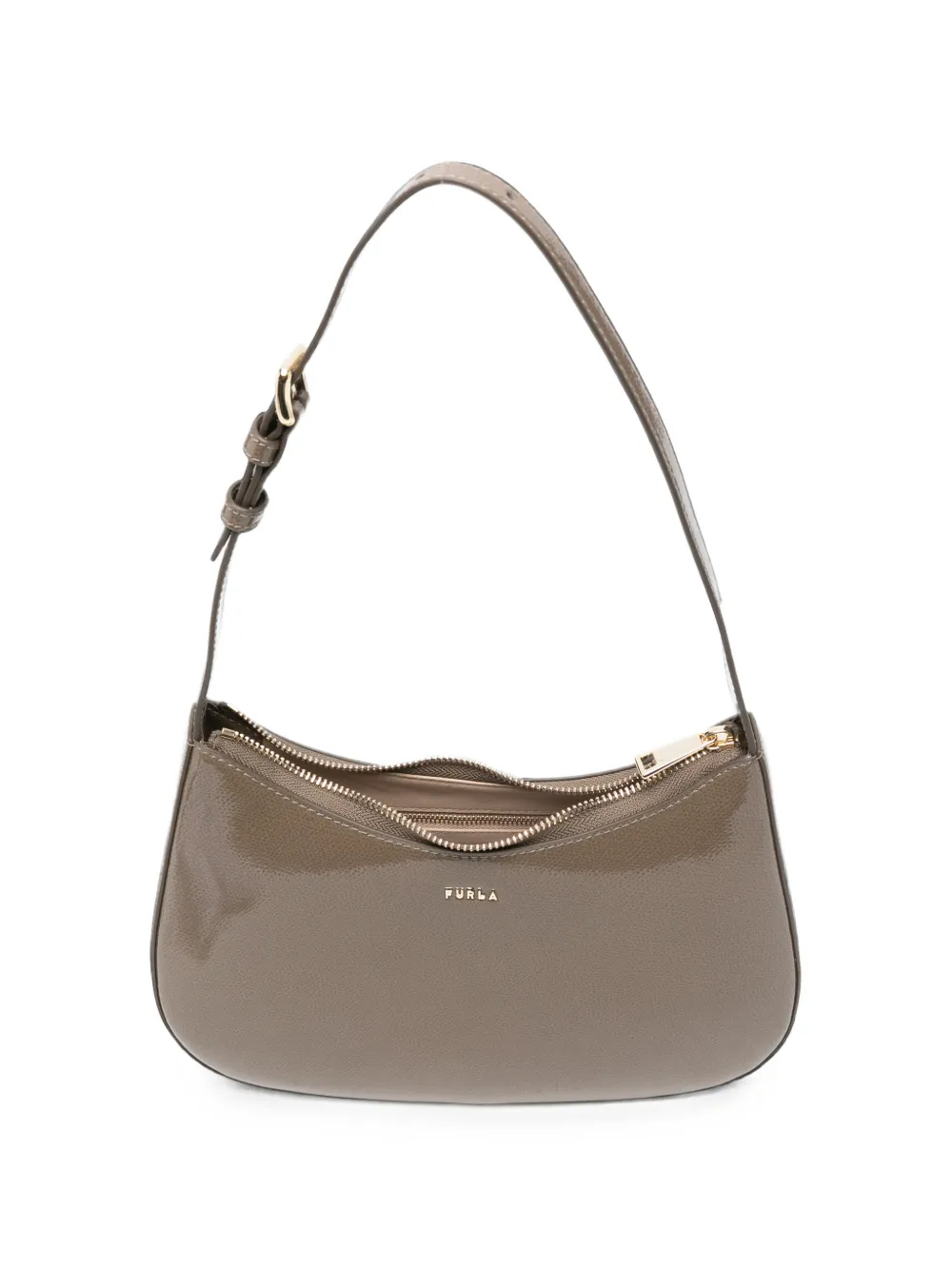Furla Schoudertas met logoprint Bruin