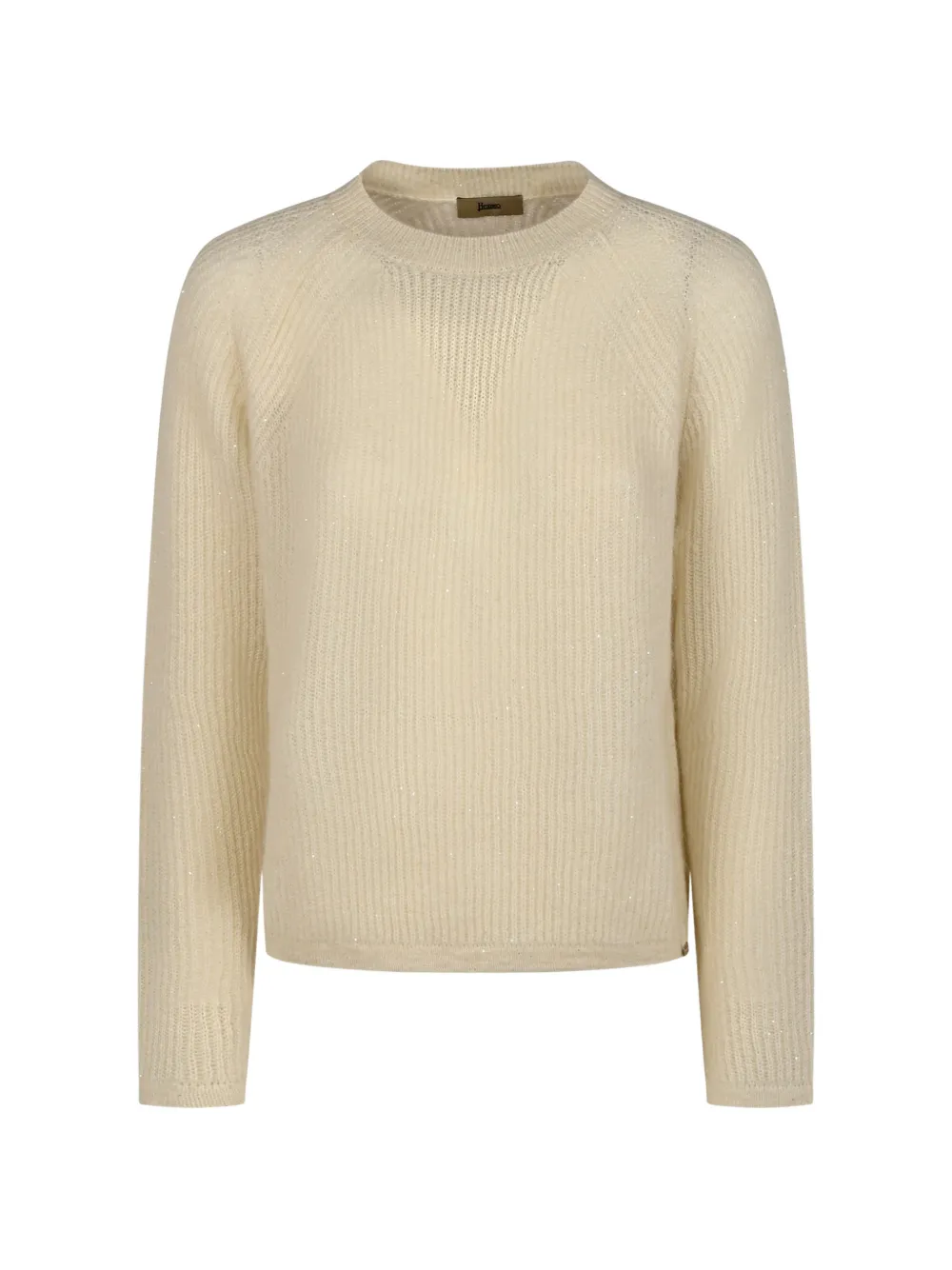 Herno sequin-embellished ribbed-knit sweater - Bianco
