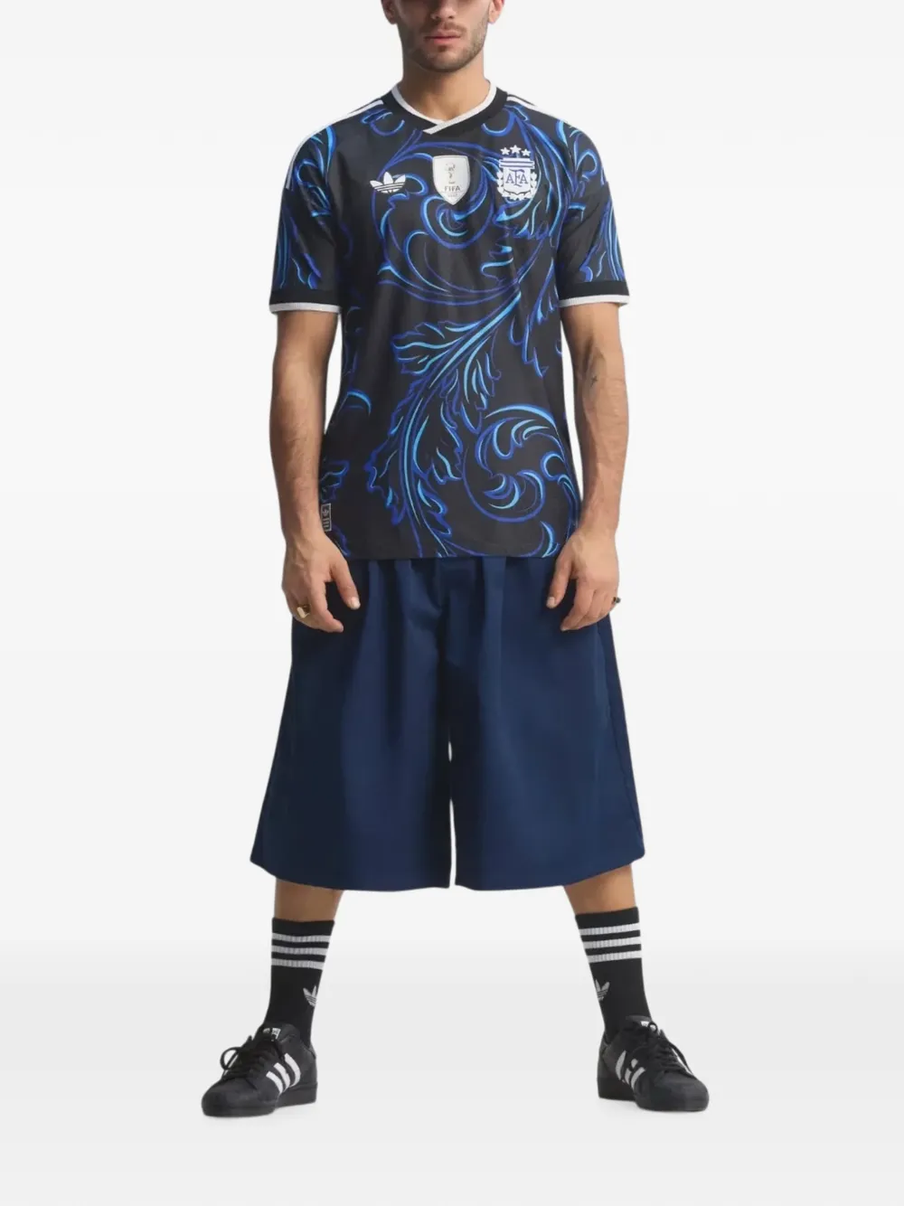 adidas Argentina 26 Away Authentic T-shirt met grafische print Zwart