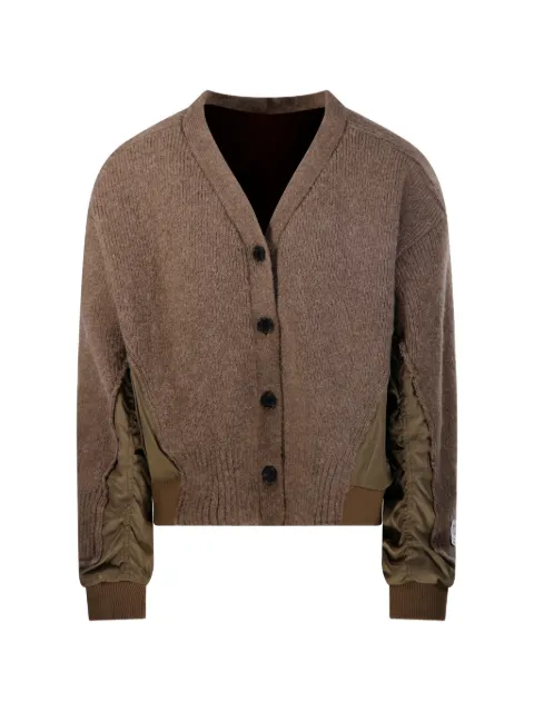 RE CODE hybrid panelled cardigan