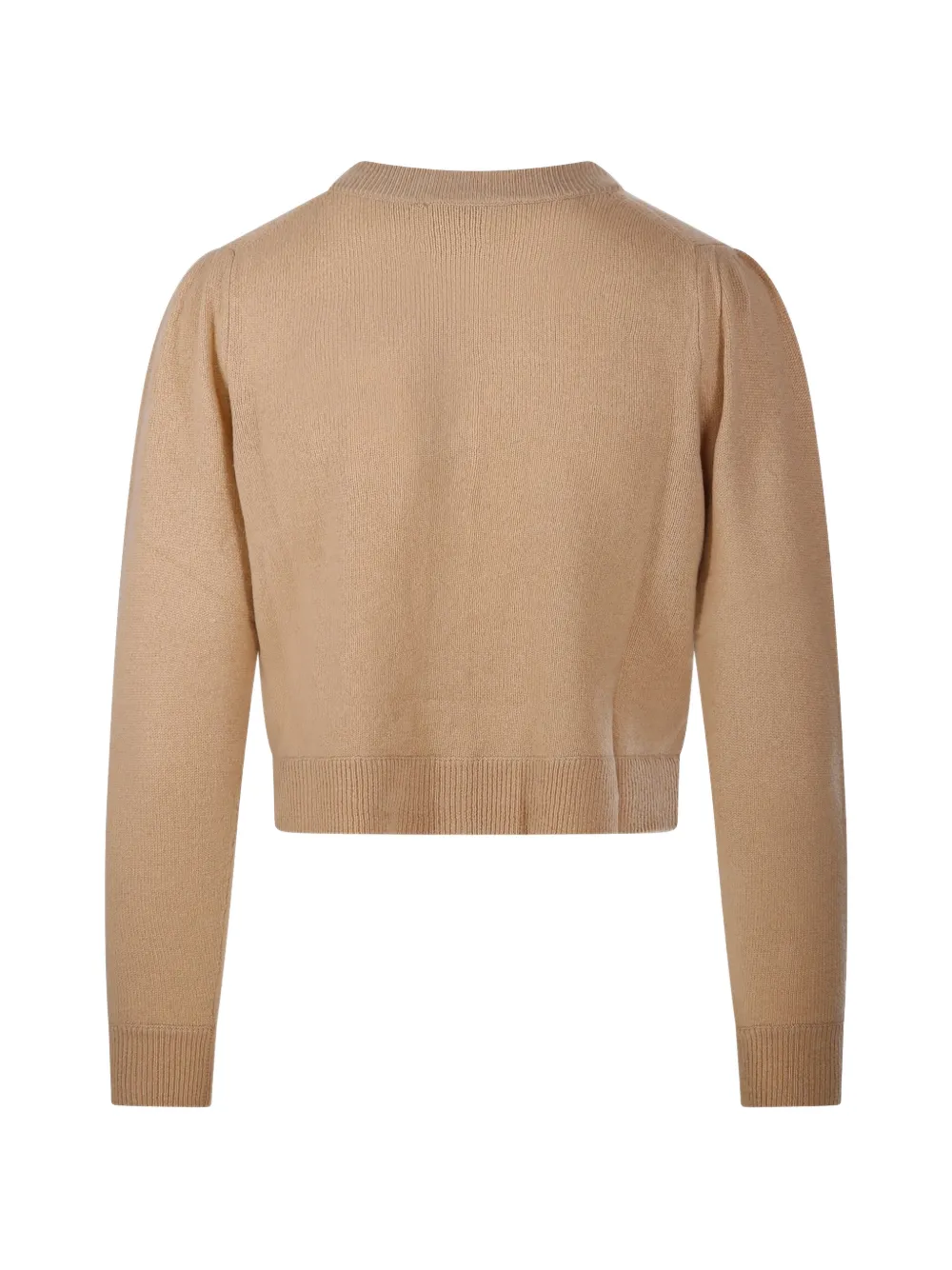 Allude Vest met pofmouwen en knopen Beige