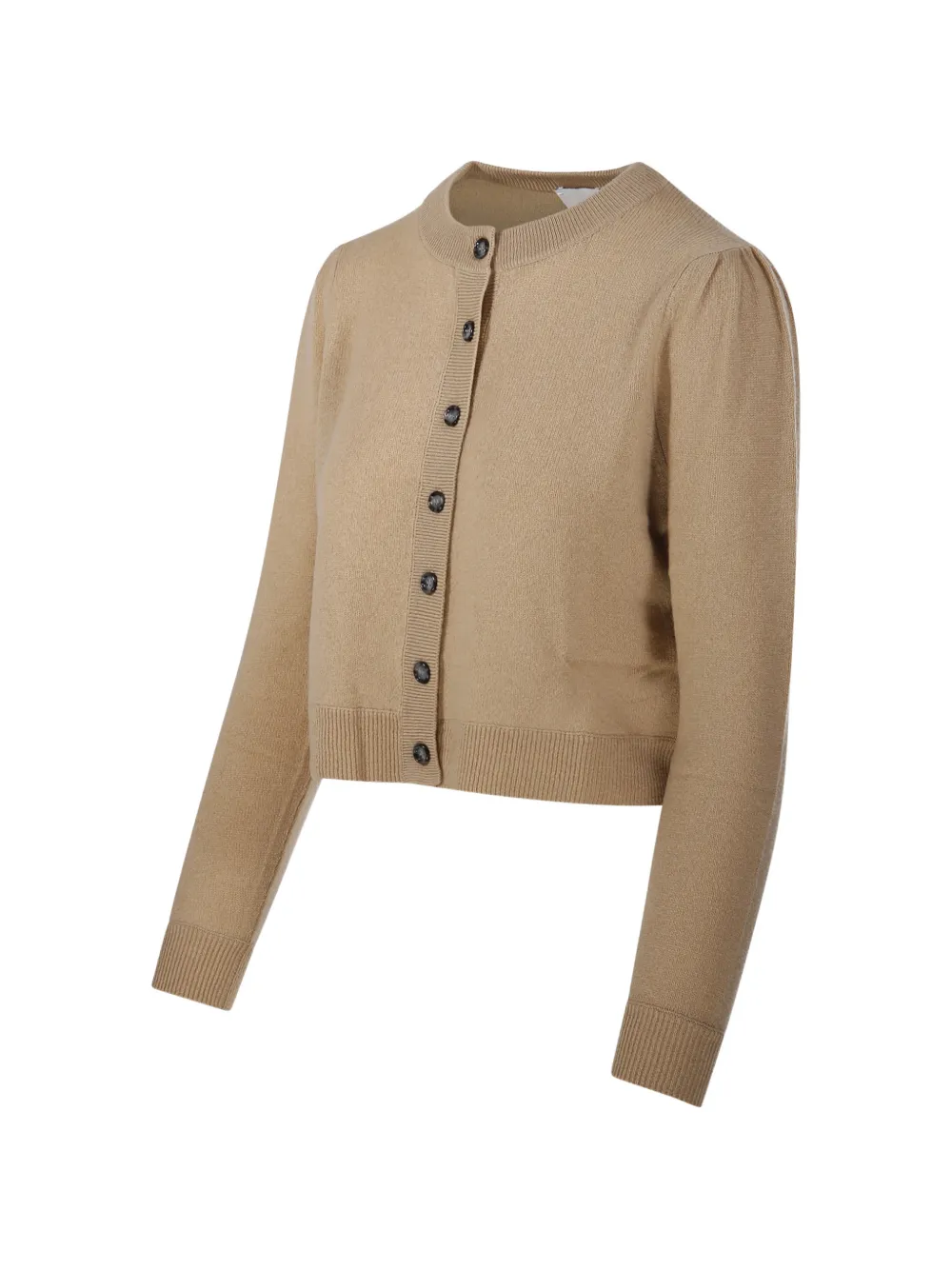 Allude Vest met pofmouwen en knopen Beige